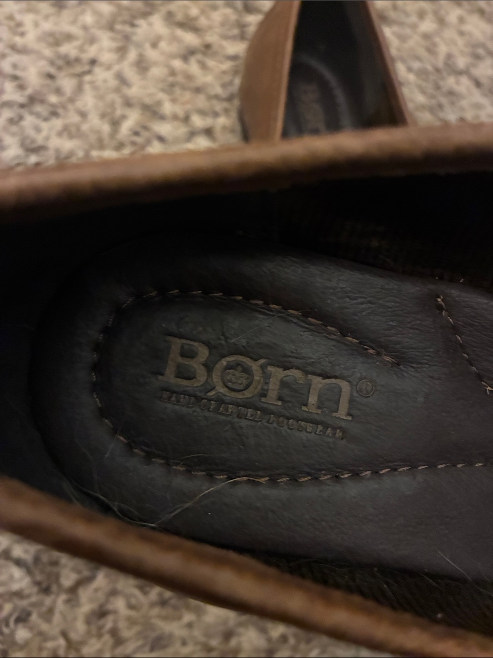 Born Brown Leather Tassel Moccasin Loafers - Picture 2 of 6